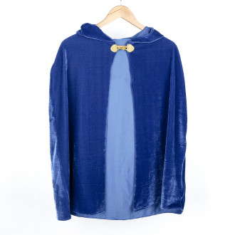 Costume cape de velours bleu