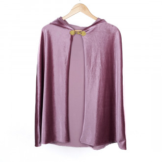 Pink velvet cape suit