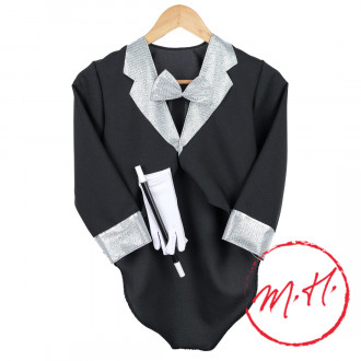 Costume de magicien avec gant et baguette magique