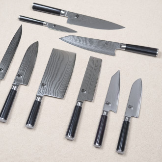 Couteau Shun Damas japonais manche pakkawood noir