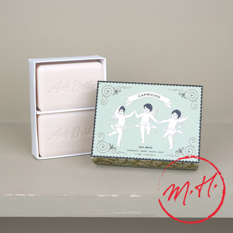 Set of 2 cherubs honey rosemary soaps