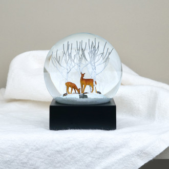 Deer snow globe