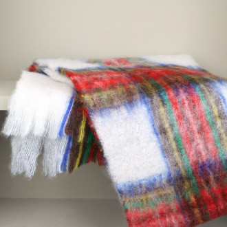 Echarpe tartan mohair