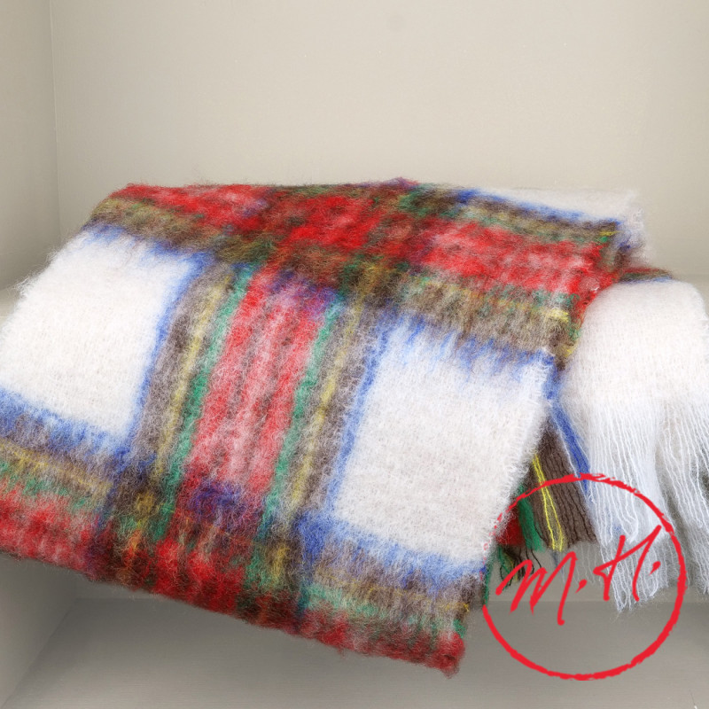 Tartan mohair scarf