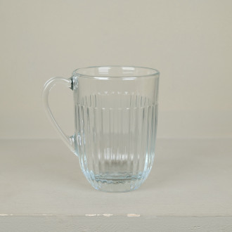 Mug en verre pressé