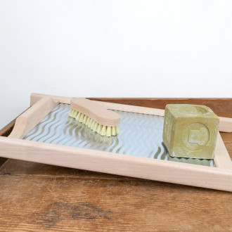 Planche à nettoyer inox et bois