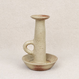 Glazed stoneware candlestick