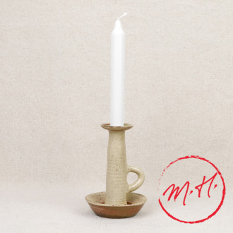 Glazed stoneware candlestick