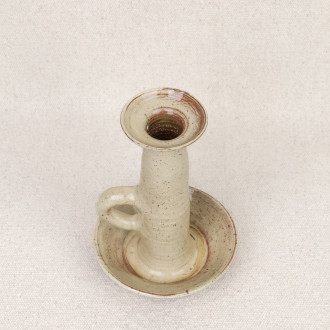 Glazed stoneware candlestick