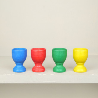 Coquetier en bois coloré