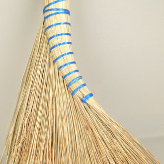 Rice straw bent broom