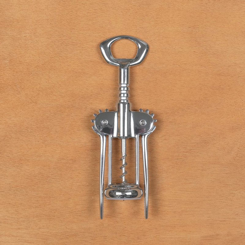 Tire-bouchon à leviers chromé