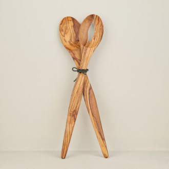 Olive wood salad spoons