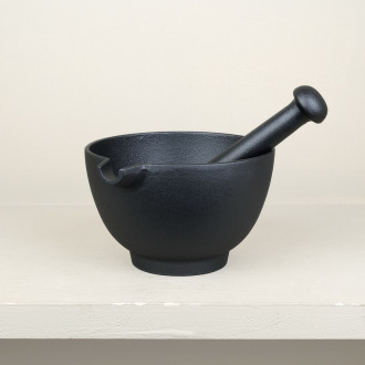 Grand mortier en fonte