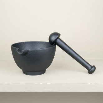 Large cast-iron mortar