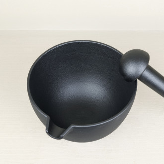 Large cast-iron mortar