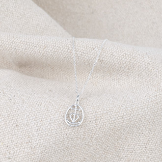 Collier Croix de Camargue argent entourée