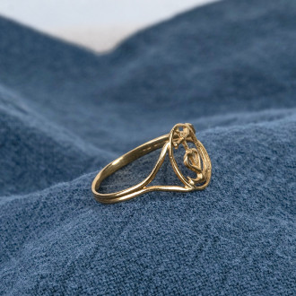 Bague fine Croix de Camargue vermeil