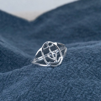 Bague fine Croix de Camargue argent