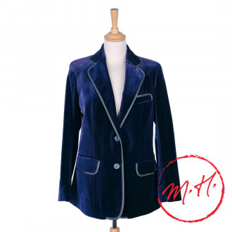 Veste Gardian Femme Velours Bleu