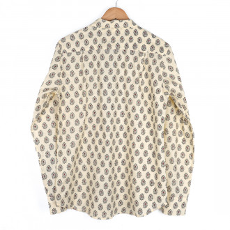 Provençal shirt with beige hawthorn motif