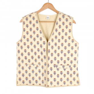 Gilet boutis provençal beige