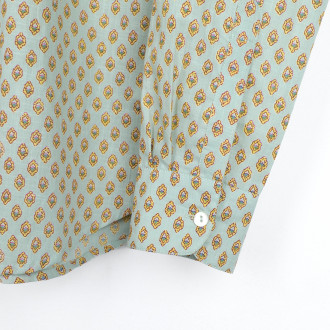 Chemise provençale motif Calisson Menthe