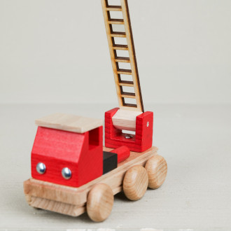 jouet en bois pompier