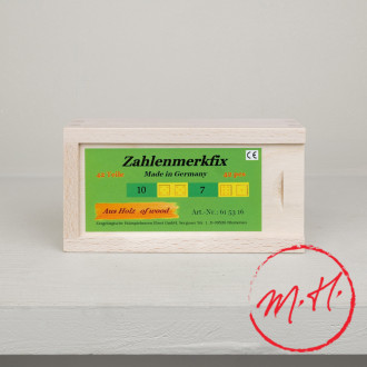 Jeu Zahlenmerkfix de dominos mathématique en bois
