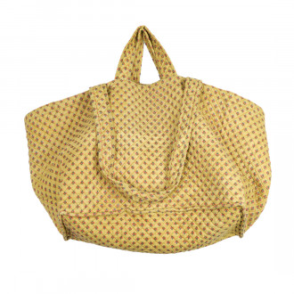 Sac géant provençal ocre motifs mouche