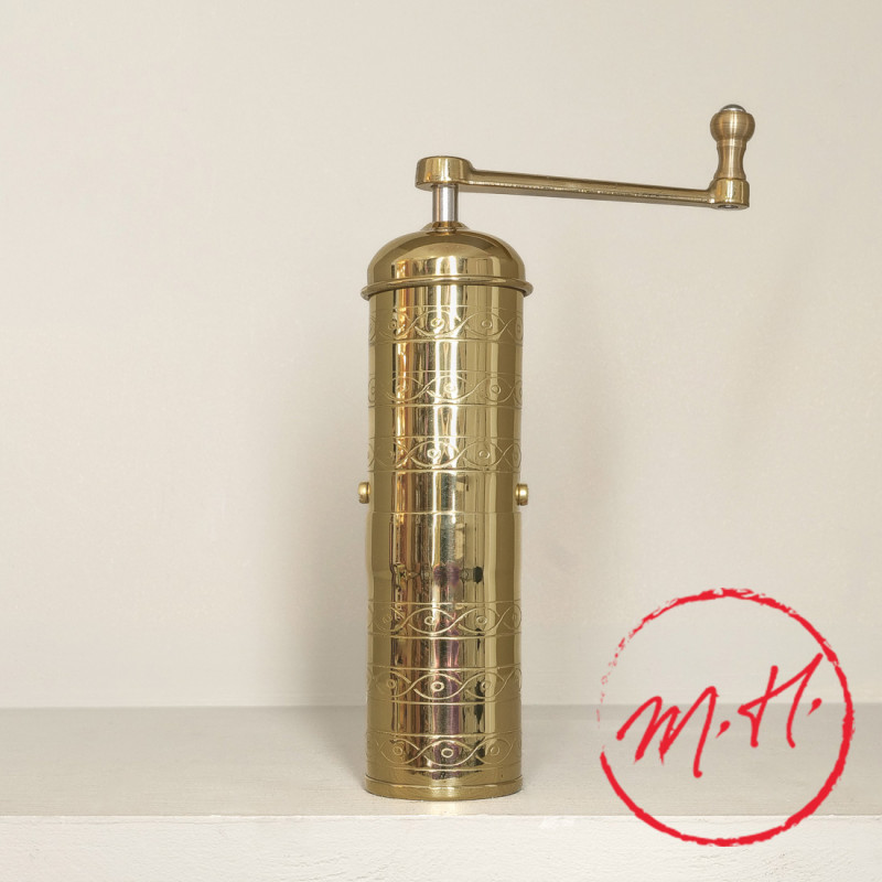 Moulin à café en laiton poli