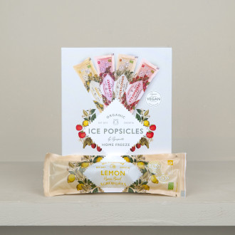 Organic lemon water ice tubes