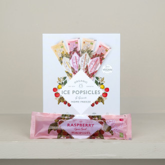 Tubes de glace à l'eau bio framboise