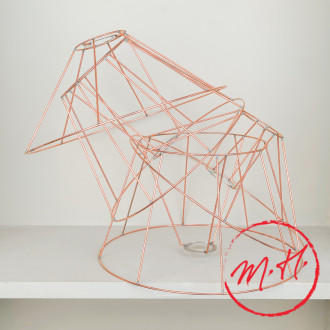 Carcasse abat-jour conique cuivre