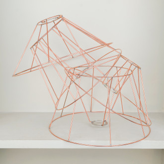 Carcasse abat-jour conique cuivre