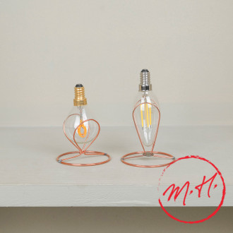 Lampshade carcass with copper clamp