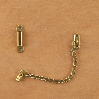 Polished brass door chain