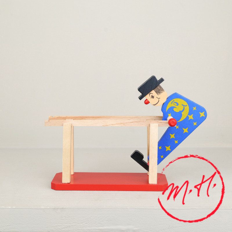 Clown barres parallèles en bois