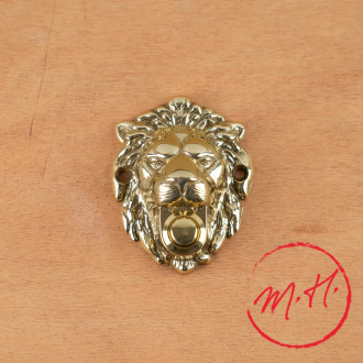 Sonnette tête de Lion Laiton Poli