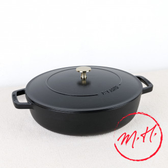 Sauteuse en fonte noir mat Staub