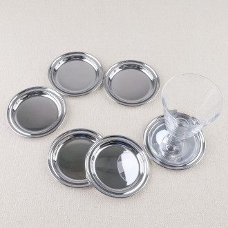 Set de 6 sous-verre inox