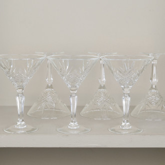 Lot 6 verres à Martini