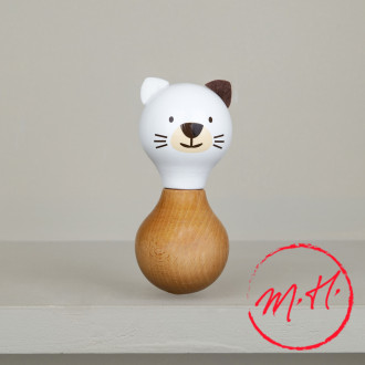 Wooden Cat Rattle