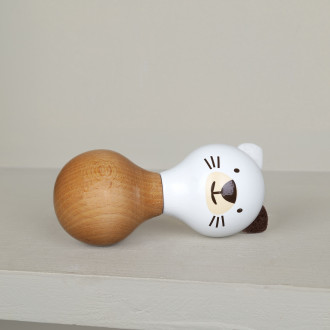 Wooden Cat Rattle