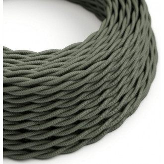Salvia-green twisted lighting cable