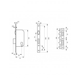 Mortise Lock for a Swing Door