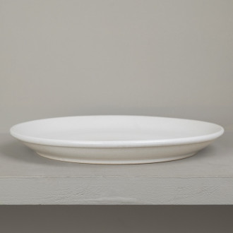 Assiette plate en grès naturel