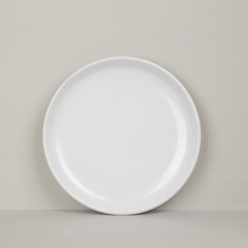 Natural stoneware dessert plate