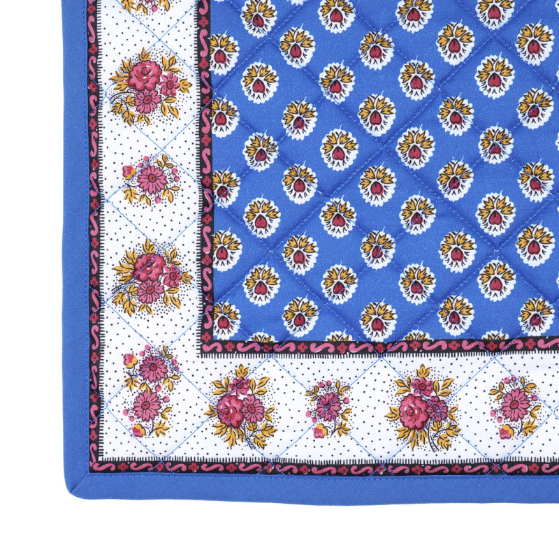 Set de table Fleur d'Arles bleu Souleiado