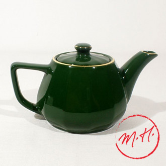 Empire green teapot with gold thread